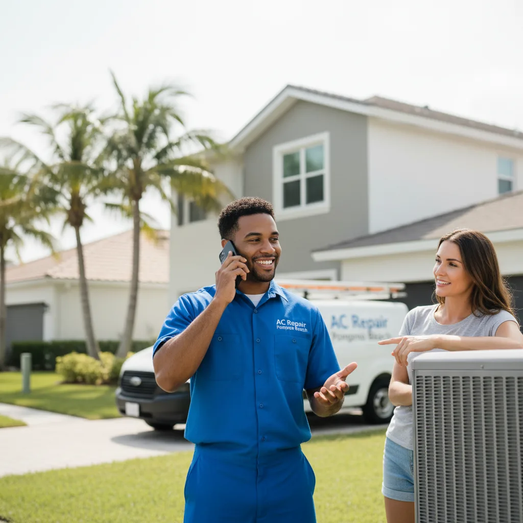 AC Repair Pompano Beach customer support in Van